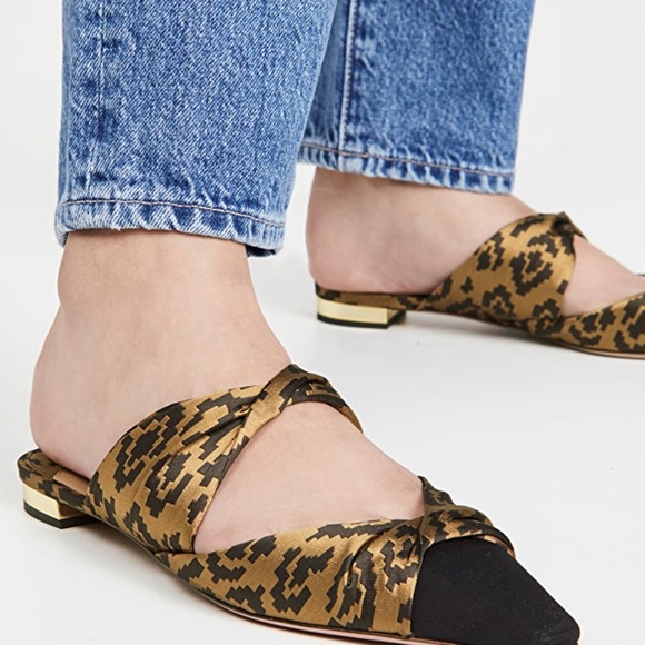 Aquazzura Women's Twist Flat Mules - Picture 2 of 5
